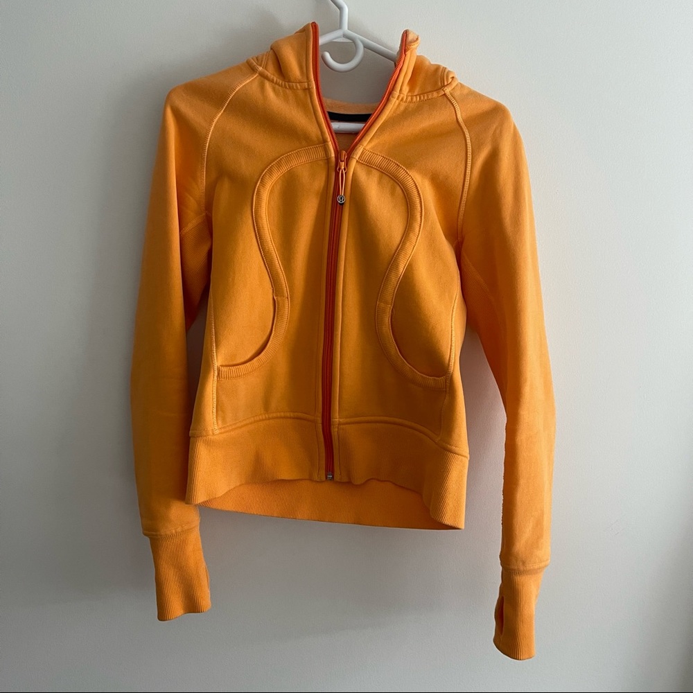 Lululemon Scooba Hoodie Cotton Fleece, Orange, Size 6